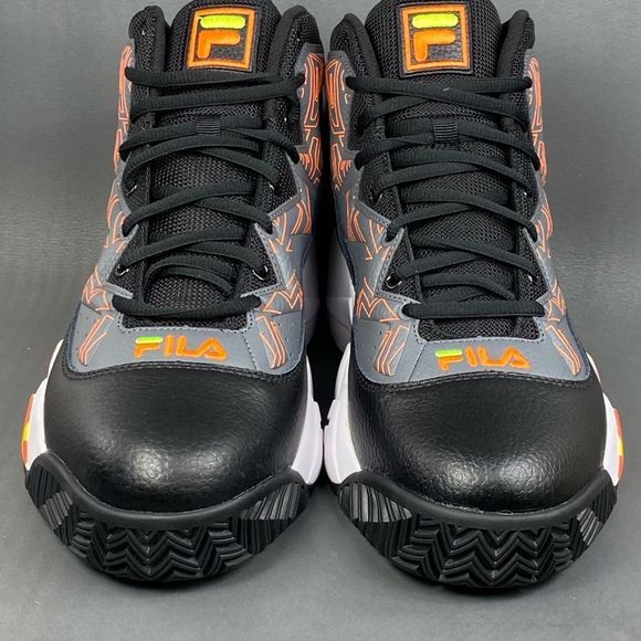 ✅ FILA MB BOLD Castlerock / Black / Shocking Orange SNEAKERS MENS SIZE 12 - Picture 4 of 8